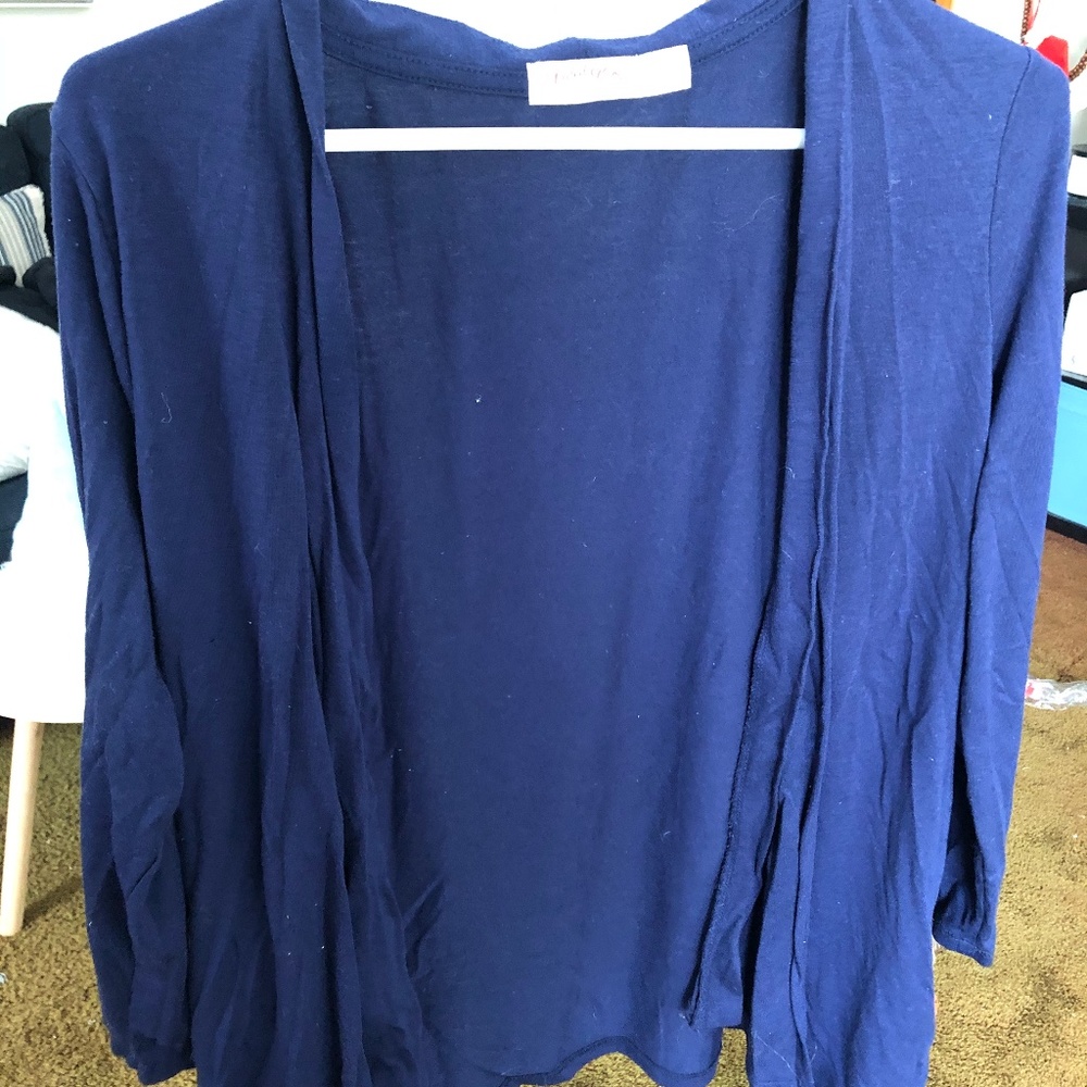 Faded Glory Cardigan with Roll Up Button Sleeves